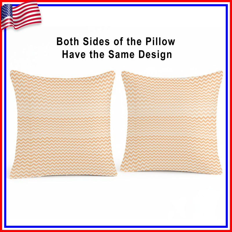 Zigzag Patterns Reversible Throw Pillow, 18 x 18 inches