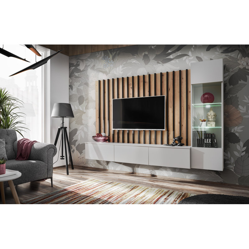 Belvie Unfinished Floating Entertainment Centre for TVs up to 78"