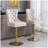 Swivel Upholstered Velvet Adjustable Height Counter Stool