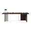Bureau bruni + bois manufacturé rectangulaire transparent + acrylique avec 1 tiroir-1028309256