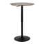 Table de bar réglable contemporaine en métal noir et plateau en bois de noyer