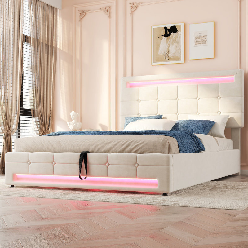 Bed, Beige