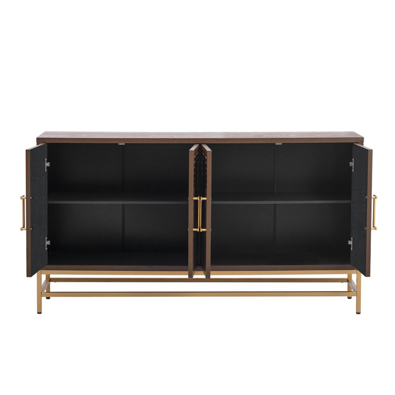 Sideboard Buffet Cabinet with Adjustable Shelves, Espresso
