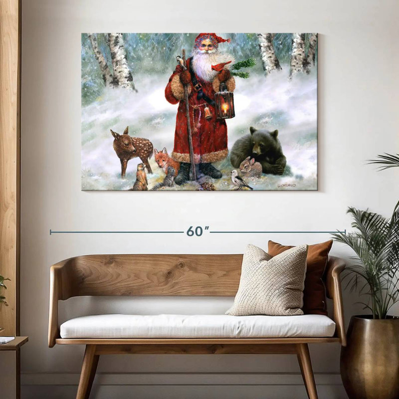 Père Noël Lelend Woodland, H 32 po x l 48 po