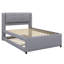 Lit plateforme tapissier avec lit gigogne-1461567767