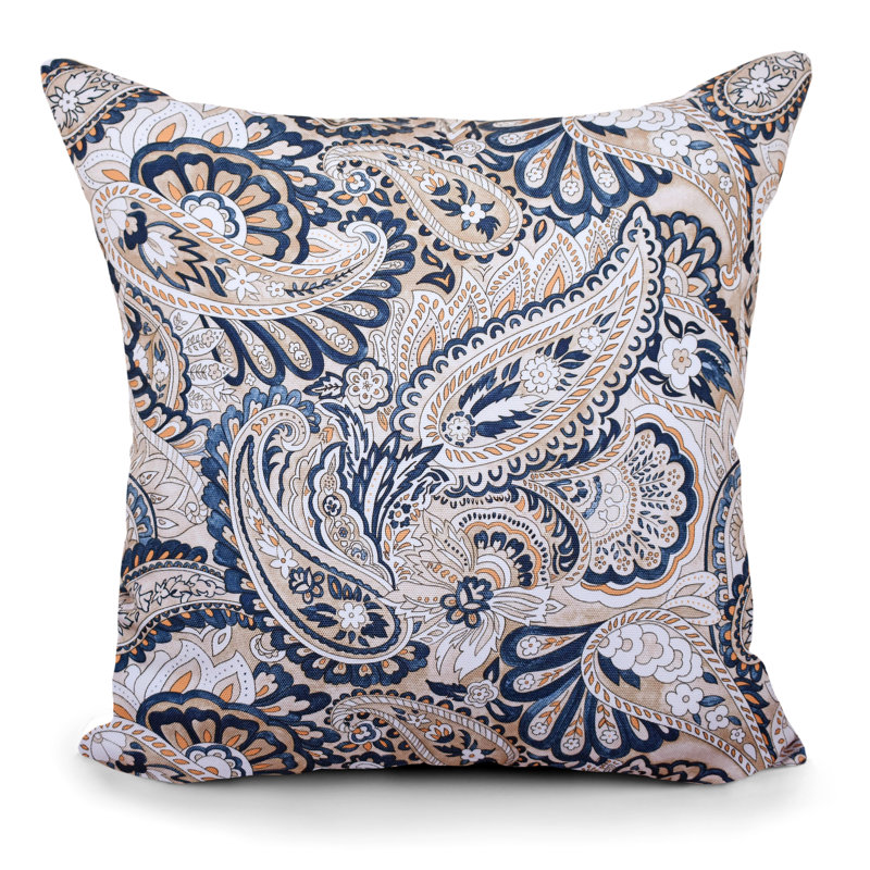 Floral Outdoor Reversible Throw Pillow