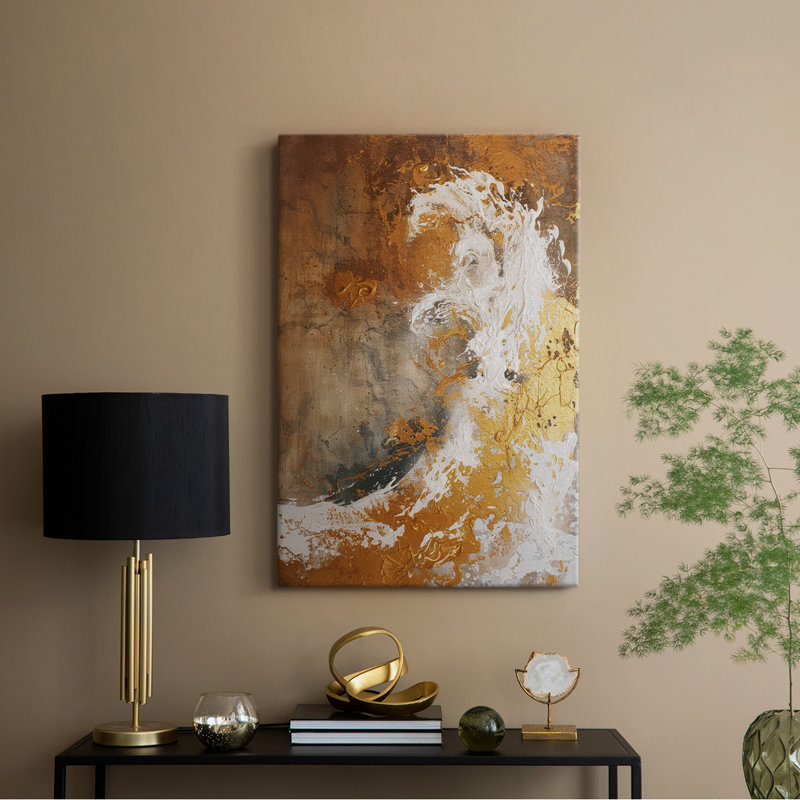 Série ABSTRACT CD XXIV - Toile tendue avec châssis de qualité supérieure - Prêt à être accroché, H 18 po x l 12 po