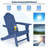 Outdoor Adirondack Chair With Built-In Cup Holder For Backyard Porch-36485890