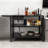 Freestanding Kitchen Utility Sink with Shelves