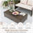 Patio Rattan Daybed Wicker Loveseat Sofa With Multifunctional Ottoman-1495310369