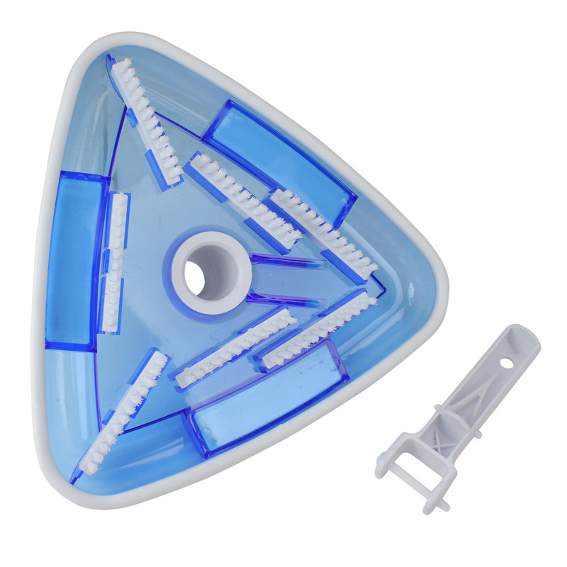11" Blue And White Deluxe Triangular Swimming Pool Vacuum Head