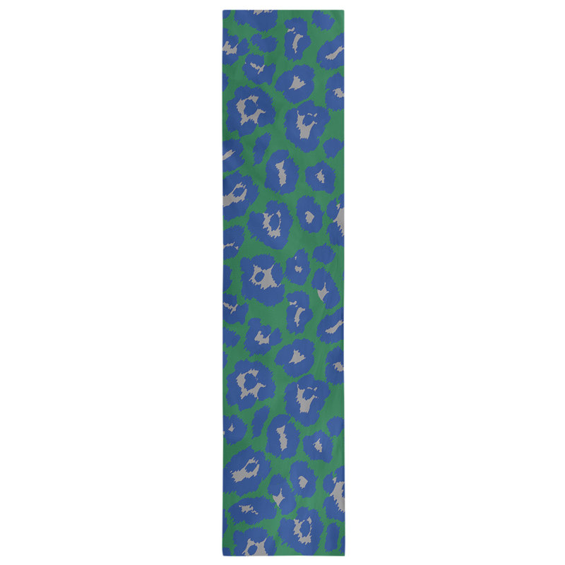 Chemin de table à imprimé animalier, Vert, 72 po x 16 po
