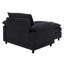 Fauteuil surdimensionné moderne avec repose-pieds, fauteuil d'appoint en chenille confortable avec grand fauteuil très épais et profond-106259297