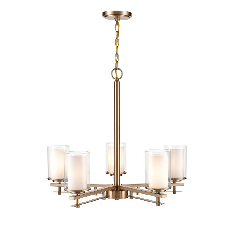 5 - Light Dimmable Classic / Traditional Chandelier, Modern Gold