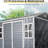 8X6ft Resin Shed For Garden - Waterproof With Lockable Door, Two Windows & Floor Outdoor Storage Black Windows, Door Garden, Patio-122098318