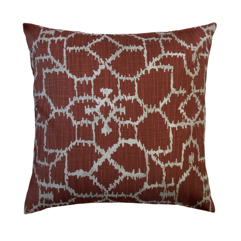  Oreiller en coton Ikat, Denim, 18 po x 18 po