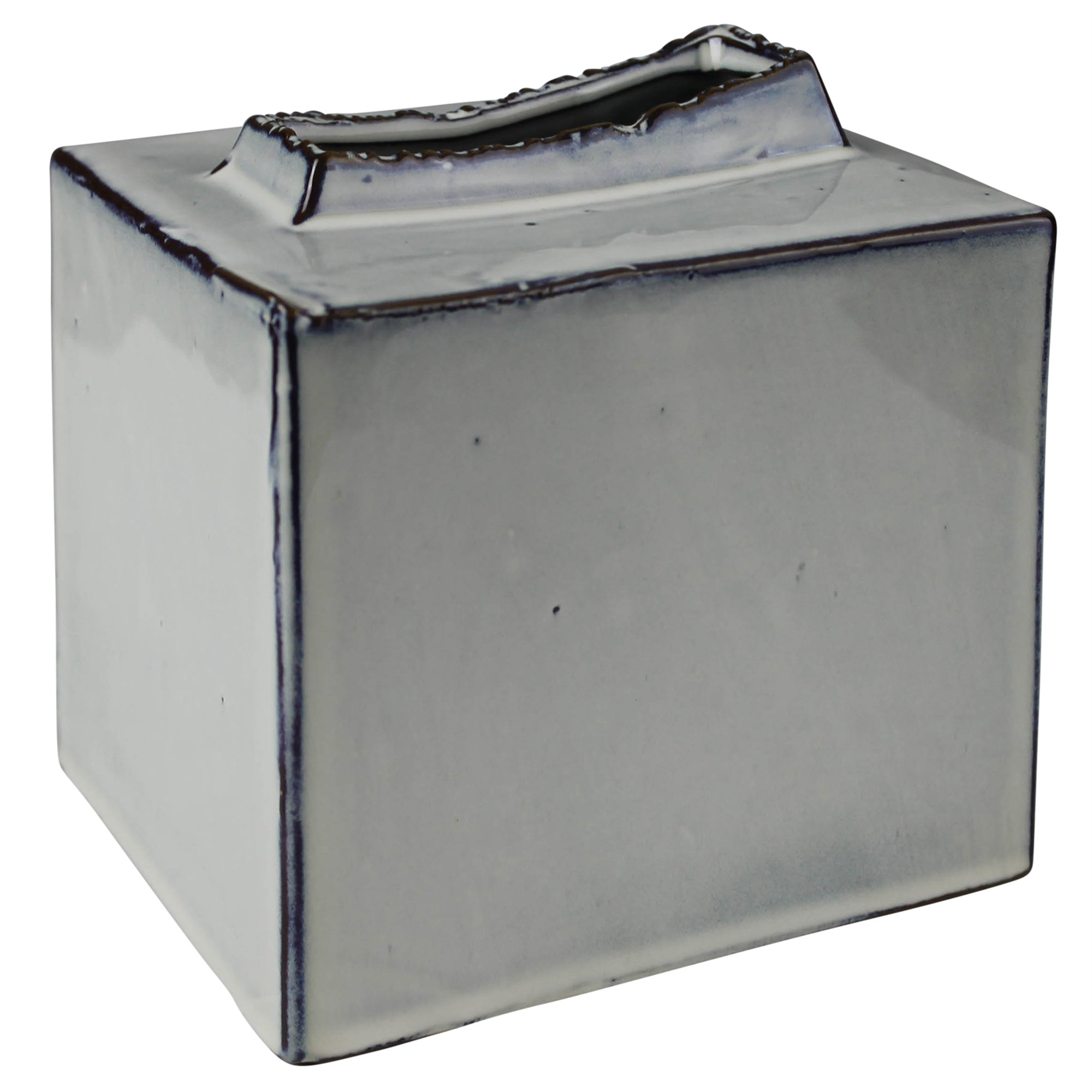 Sand & Stable™ Modern Grid Square Vase | Wayfair