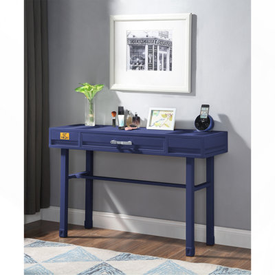 Meuble-lavabo à finition bleue
