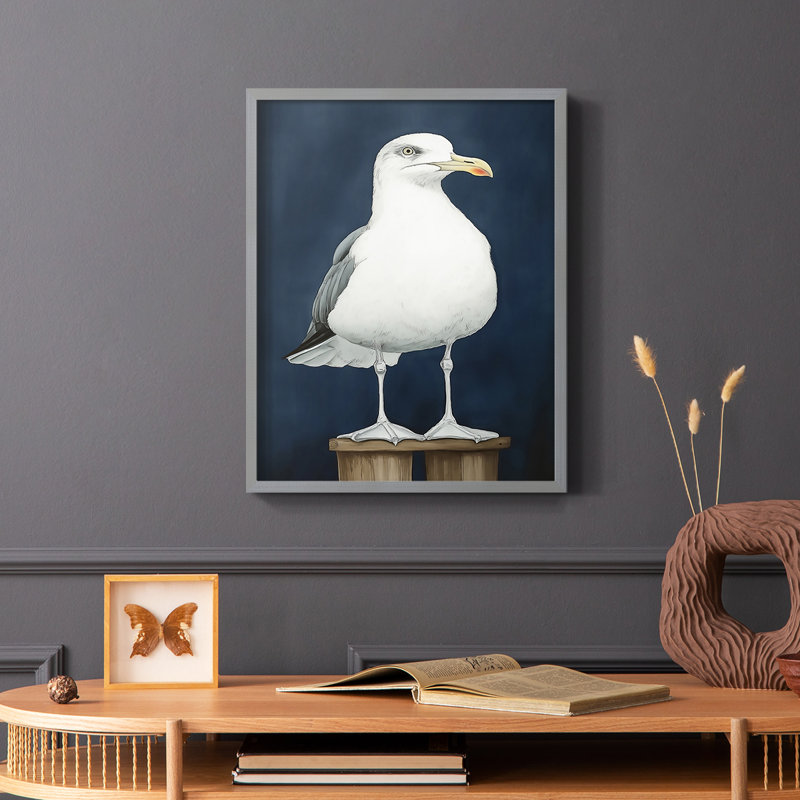 NAUTICAL Series CXLII - Impression encadrée de qualité supérieure - Prêt à être accroché - Aucun clou requis, Gris