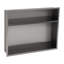 19'' W x 15'' H Double Shelf Bathroom Shower Niche, Stainless Steel Rectangular Wall Niche, Gunmetal Black