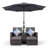 Duenweg Long Double Chaise with Cushions and Table