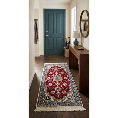 One-of-a-Kind 2'2" X 4'2" 2000s Wool Area Rug in Red