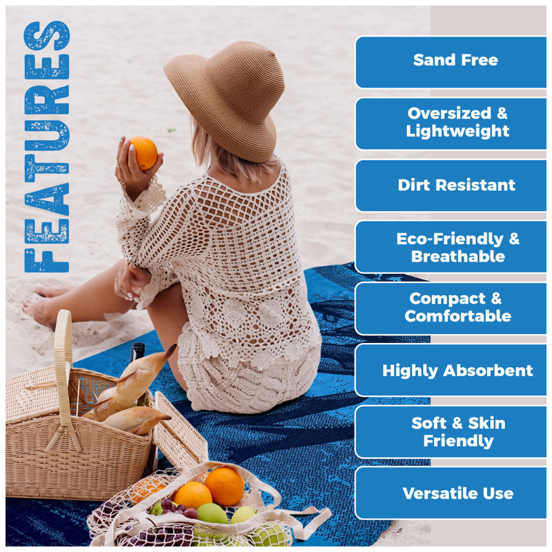 Cotton Blend Ultra Light Beach Towel