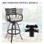 Tabouret pivotant 45,67 po avec cadre en aluminium et coussins Sunbrella (ensemble de 4)-1253296114