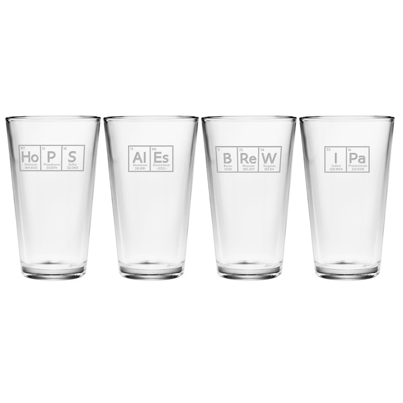 Ensemble de verres à boire 16 onces 4 pièces pinte Corlyn