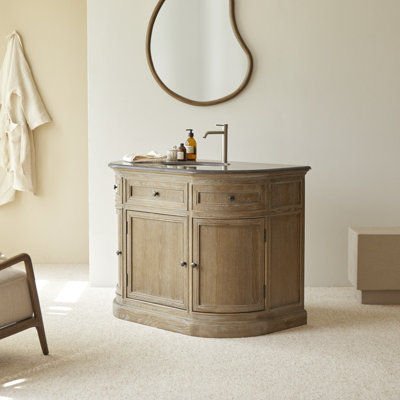 Louise Solid Oak Free-standing Vanity Unit