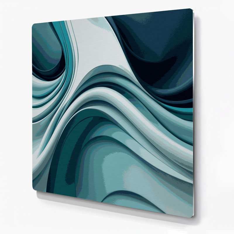 Gradient Abstract 50 Blue Metal Wall Art