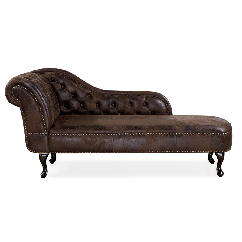 Reinhold Faux Leather Chaise Lounge