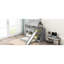 Lit simple / simple avec lit gigogne, glissade et lit compact gris