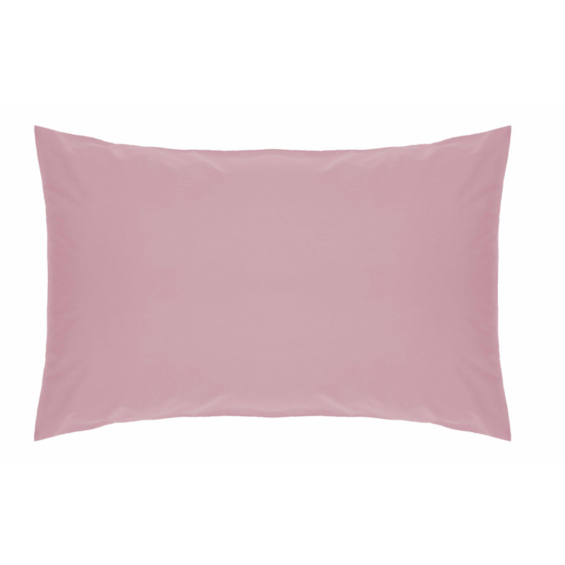 200 TC 50/50 Percale Polycotton Cotton Blend Pillowcase, Blush