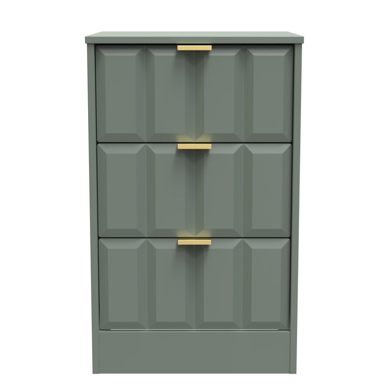 Arnesto 45cm W Manufactured Wood Bedside Table, Reed Green