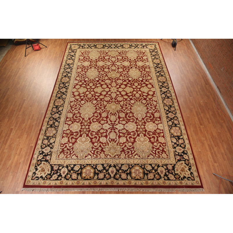 Tapis oriental rouge Agra All-Over 12 x 18