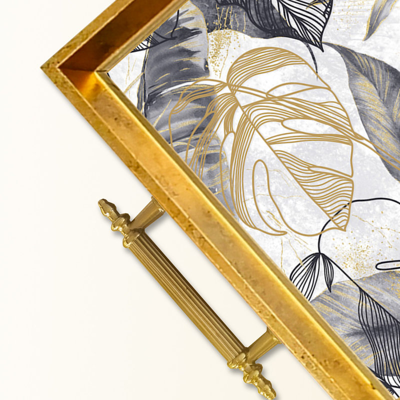 Elegant Glass Tray, 19.7 x 11.4 x 1.4 inches | 100% Durable Glass Construction | Easy to Clean with Damp Cloth | Ideal for Serving, Decorative Display, and Organizing | Stylish Addition to Home Décor