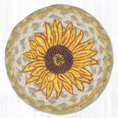  Table ronde rustique tournesol H 7 po H