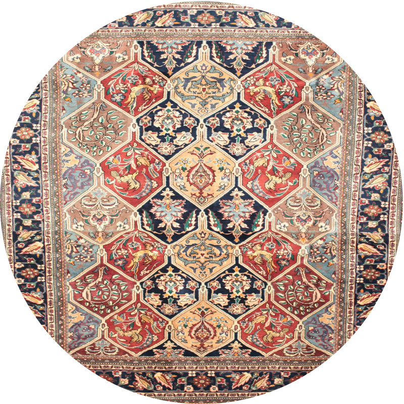 Tapis oriental tissé à la machine Cebell, Rond 5 pi