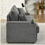 Canapé en U moderne pour quatre personnes avec espace de rangement, deux repose-pieds, canapé profond avec porte-gobelet et porte-téléphone, canapé en velours côtelé gris, convient au salon-269045100