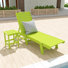 Chaise longue inclinable de 78,2 po avec table Aderson