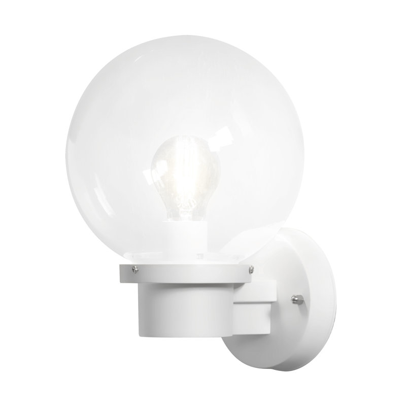 Outdoor Wall Light: Nemi Up Light - IP44, E27, White, Without twilight sensor
