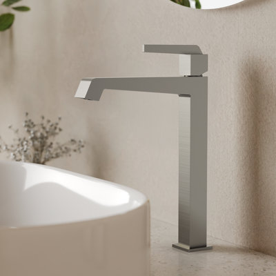 Single Hole Vessel Bathroom Faucet with Drain Assembly, Single Handle Vessel Bathroom Sink Faucet