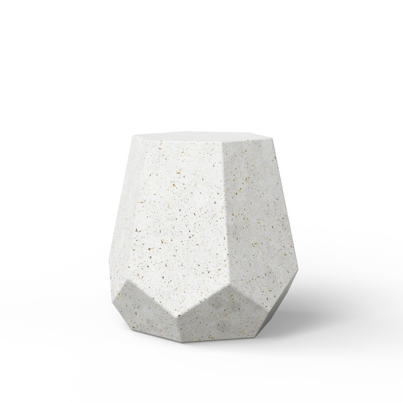 Mixx Accent Stool, Ivory Terrazo