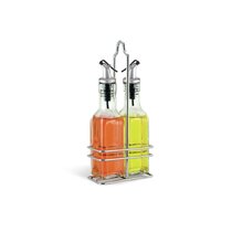 OXO Good Grips Precision Pour Glass Dispenser Set, 2 Piece Oil & Vinegar  Set, Clear, White