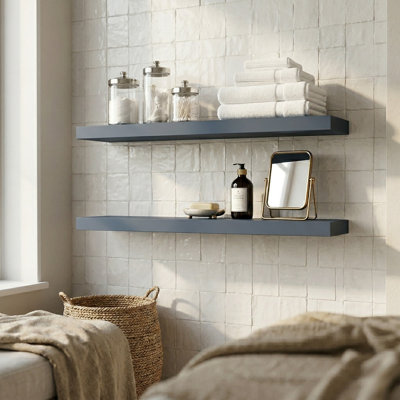 Tablette flottante en bois peint
