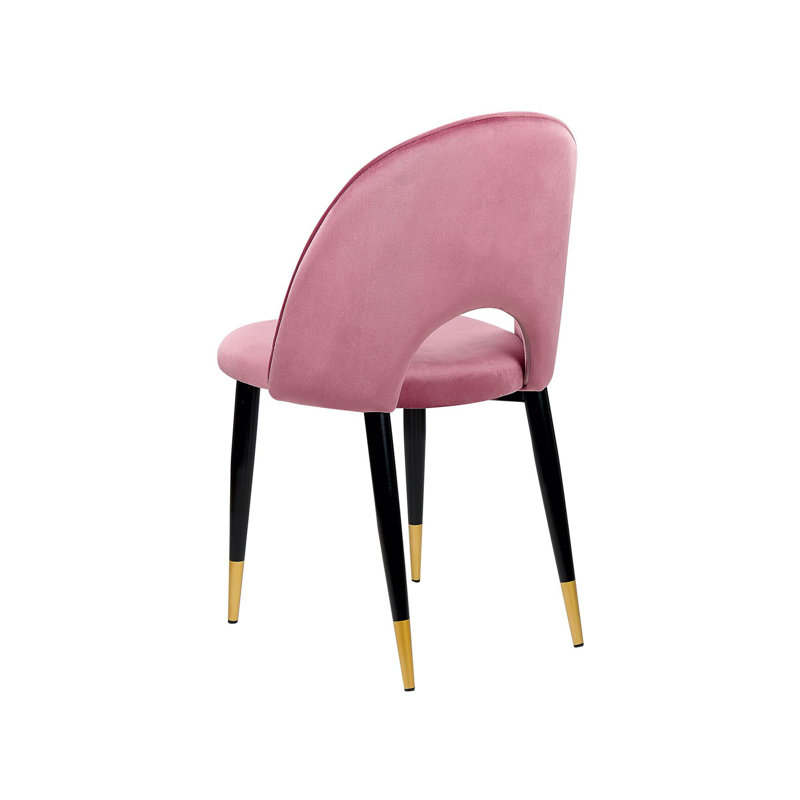 Folkston 48cm H Velvet Upholstered Side Chair, Pink