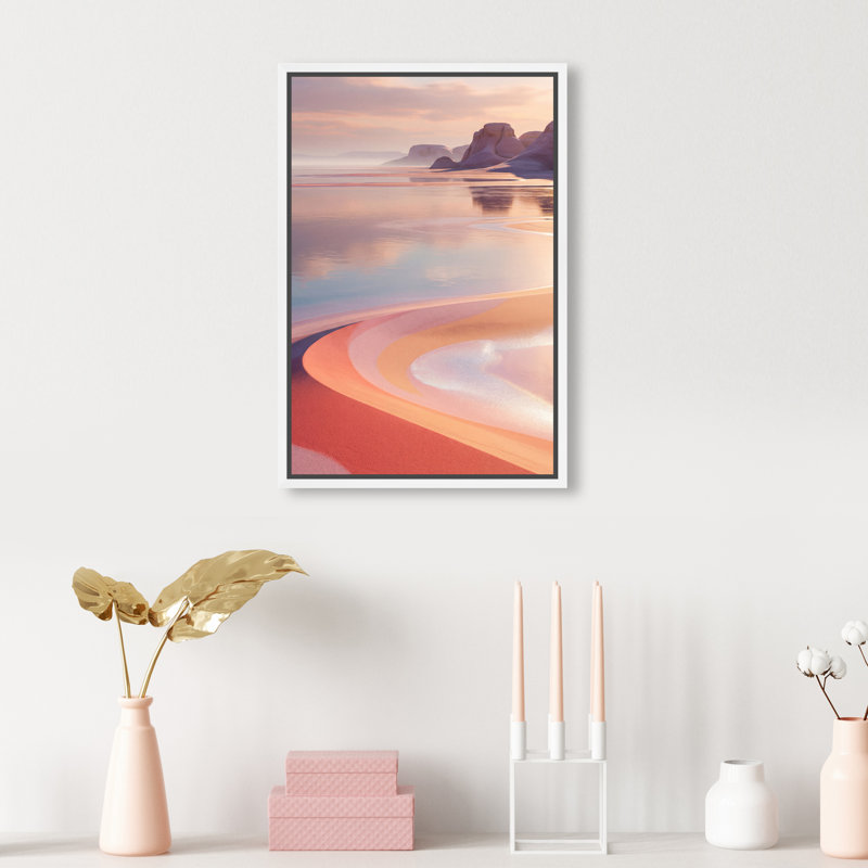 Coastal Dream Abstract Canvas Print by Oliver Gal, Black Frame, 10 x 15, 11"H x 16"W, White Floater Frame