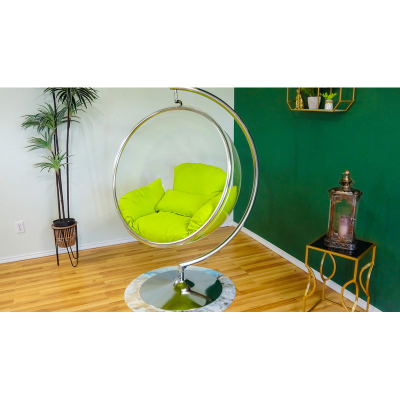 Balancelle avec support, Chrome / vert