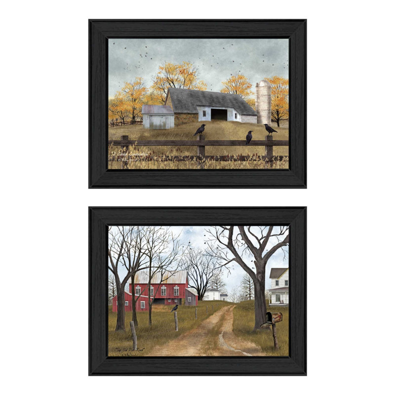 «Country Roads», art mural encadré pour maison, chambre à coucher et maison de campagne par Billy Jacobs